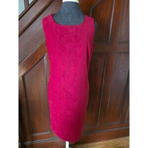 Studio I Womens Petite Sleeveless Red Sheath Dress Size 14P